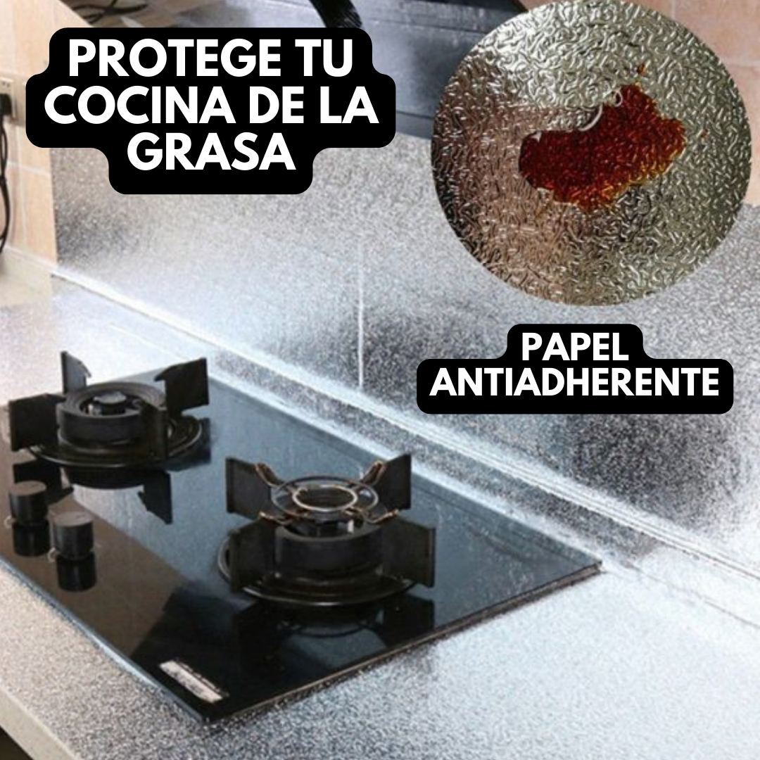 PAPEL PROTECTOR DE COCINA METALIZADO LLEVE 2 X $82.500