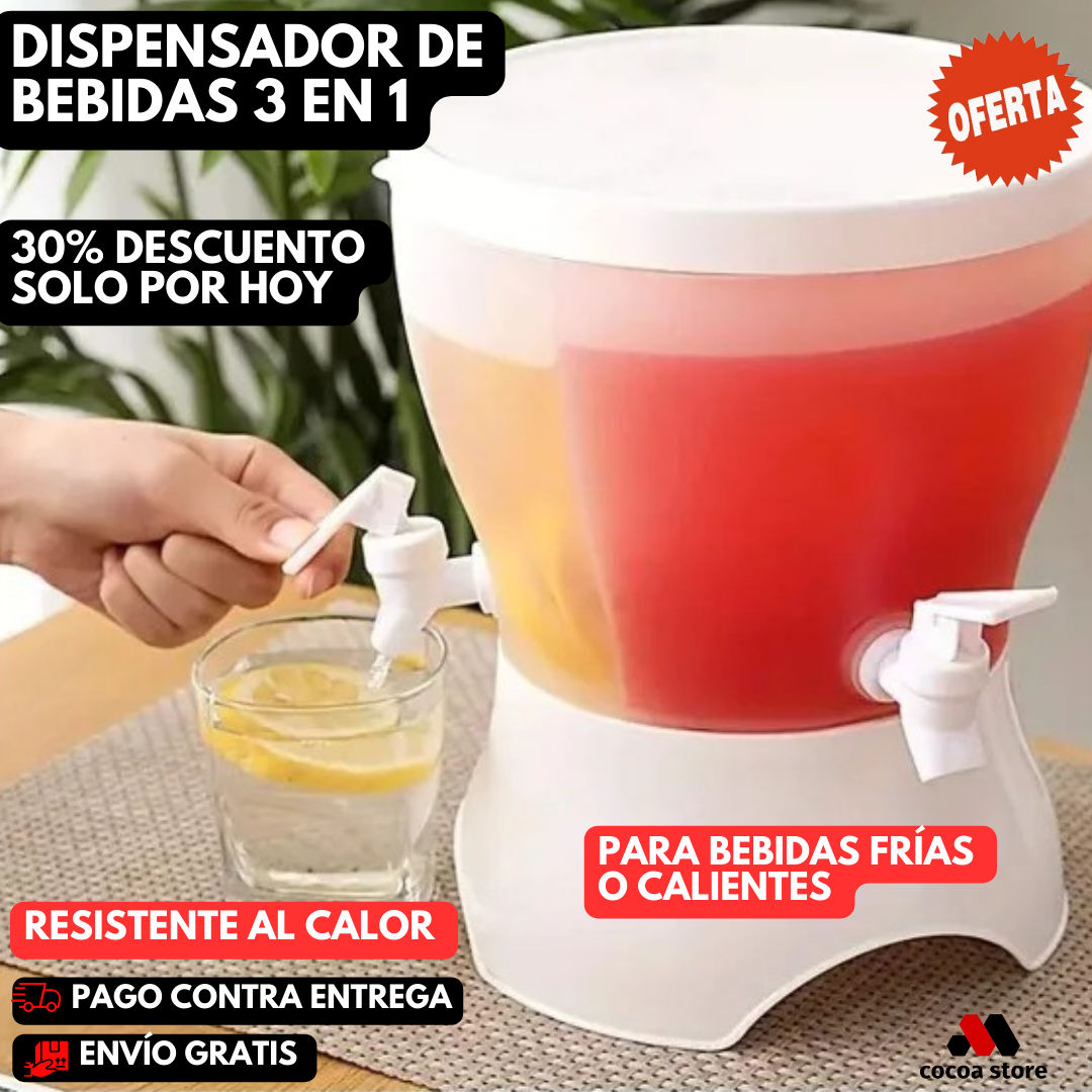 Dispensador de Bebidas 3 Compartimentos