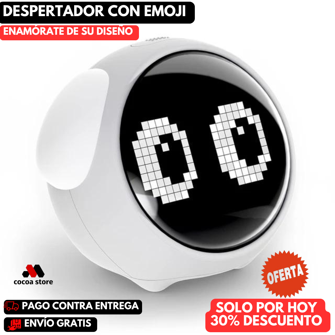 EMOJIGLOW®️ Reloj Despertador inteligente Emoji