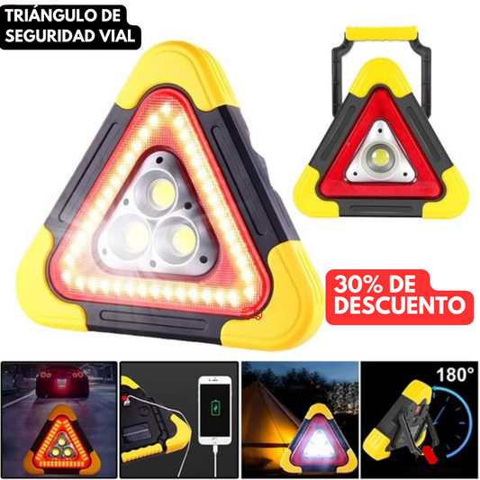 HURRYSAFE®️ PRO TRIÁNGULO DE EMERGENCIA RECARGABLE