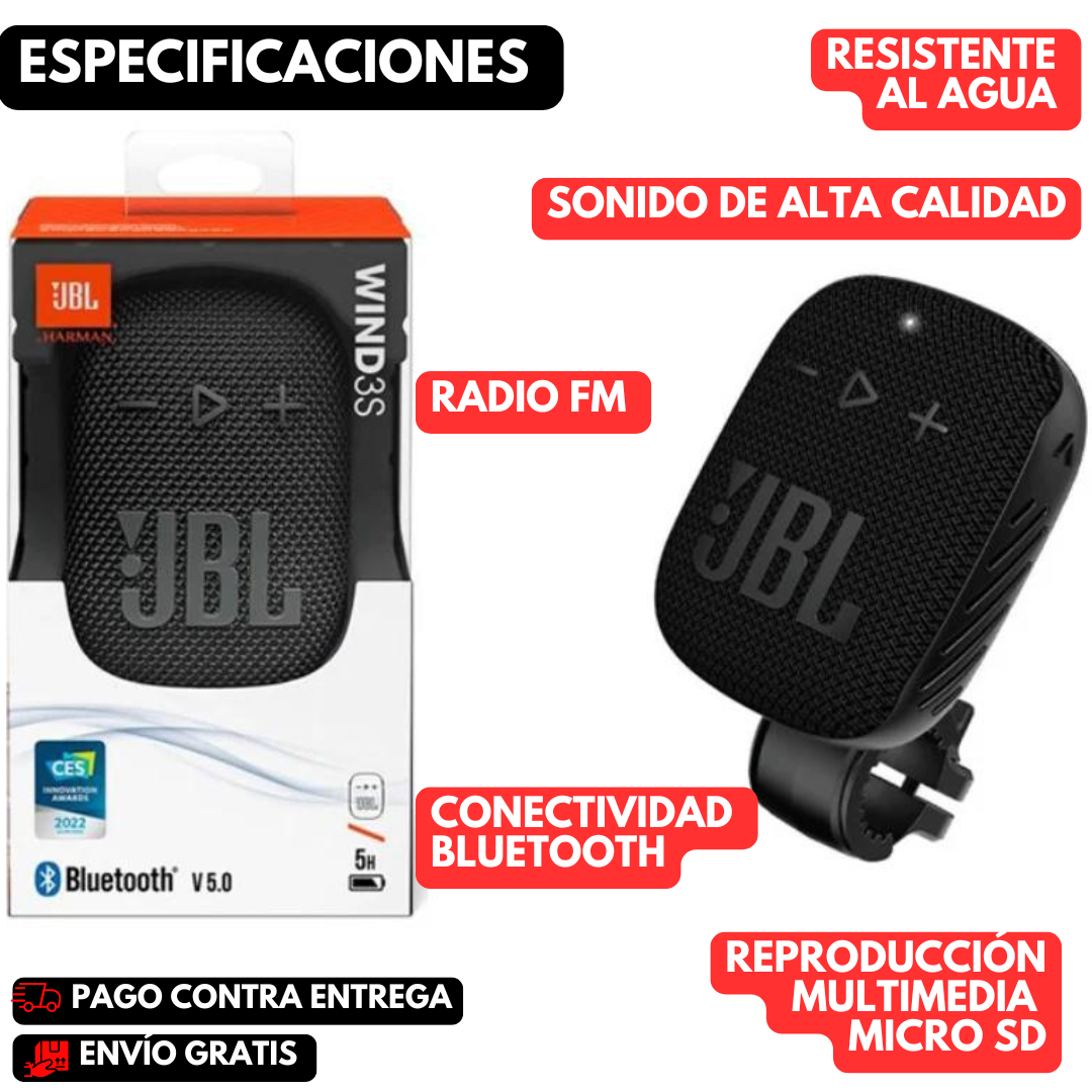 PARLANTE JBL WIND®️  PARA MOTO O BICICLETA