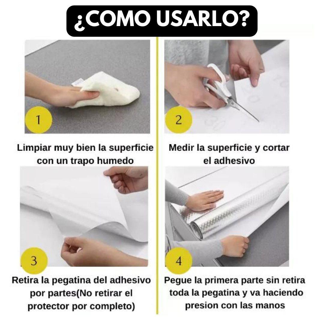 PAPEL PROTECTOR DE COCINA METALIZADO LLEVE 2 X $82.500