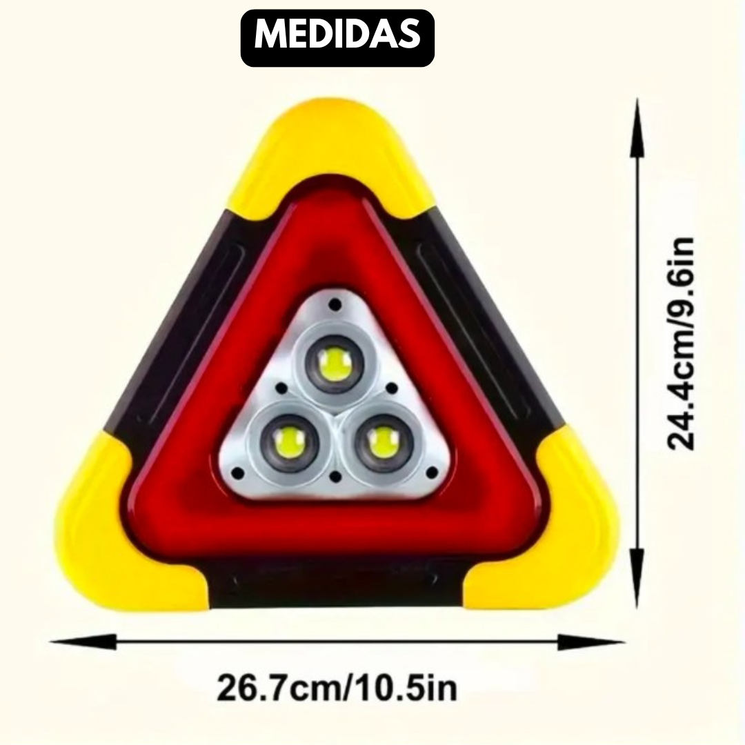 HURRYSAFE®️ PRO TRIÁNGULO DE EMERGENCIA RECARGABLE