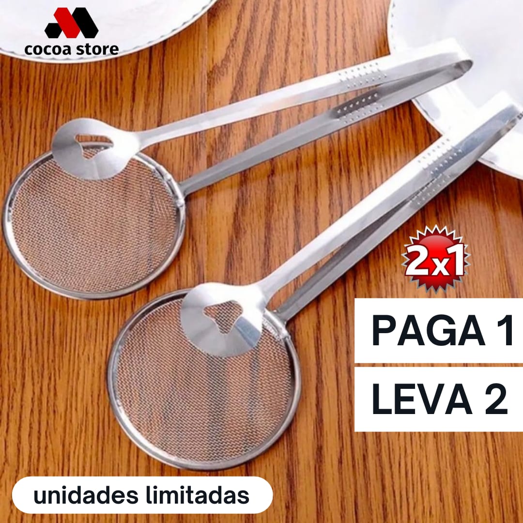 PINZA ESCURRIDORA EN ACERO INOXIDABLE  (OFERTA 2X1)